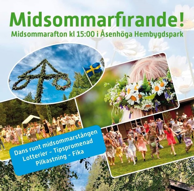 Midsommarfirande i Åsenhöga Hembygdspark